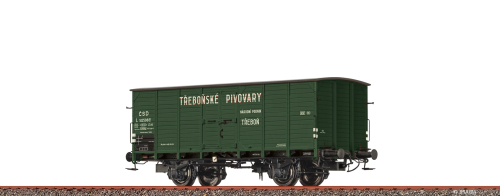 BRAWA 50993 Gedeckter Güterwagen L Trebonske Pivovary CSD Spur H0