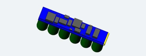 ESU 54673 PowerPack MiniXS, Energiespeicher mit MCU für LokPilot 5 / LokSound 5, 6*0.22F/2.7V, 25.5 x 4.5 x 13.5mm