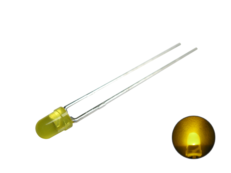 LED 3mm gelb diffus Low-Current