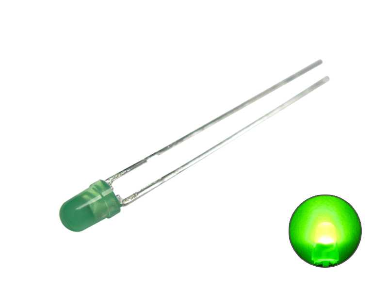 S816-50 Stück LED 5mm grün green LEDs diffus 