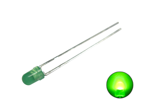 LED 3mm grün diffus Low-Current