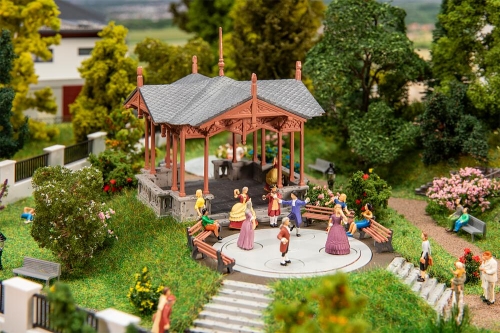 FALLER 130655 Musikpavillon mit tanzenden Figuren Spur H0