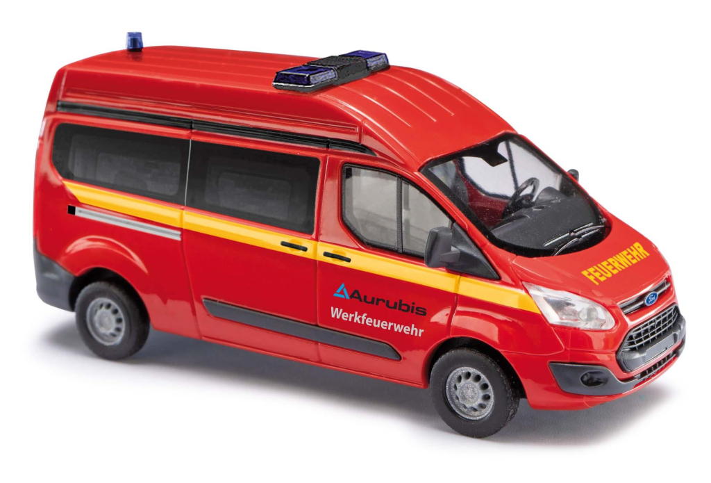 Busch 52517 Ford Transit Custom Feuerwehr Aurubis Nr. 7 Spur H0