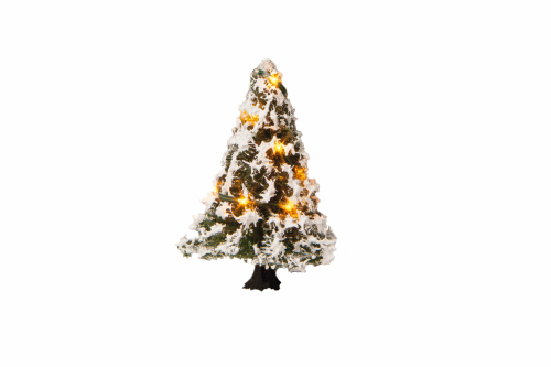 NOCH 22110 Beleuchteter Weihnachtsbaum verschneit, mit 10 LEDs, 5 cm hoch H0,TT,N,Z