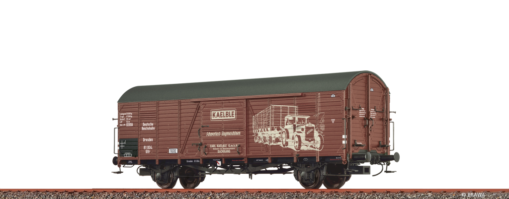 BRAWA 50493 Gedeckter Güterwagen Gltr Kaelble DRG Spur H0