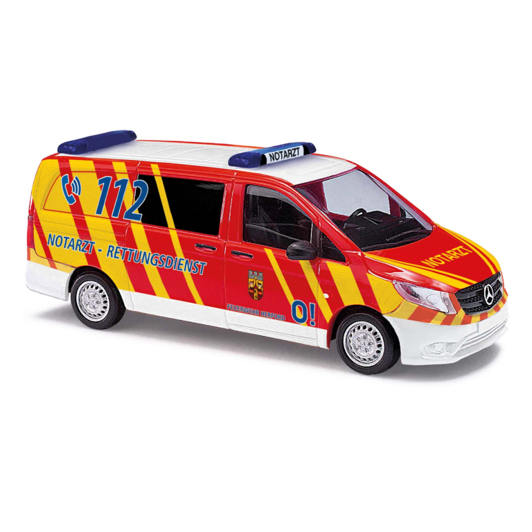 Busch 51136 Mercedes-Benz Vito Notarzt-Rettungsdienst Feuerwehr Herford Spur H0