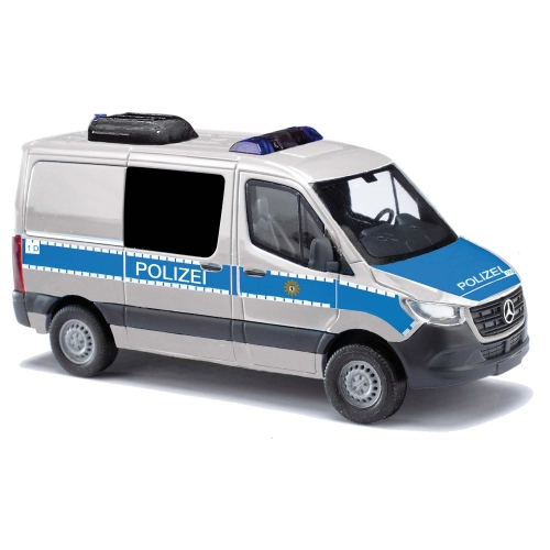 Busch 53463 Mercedes-Benz Sprinter kurzer Radstand/Flachdach Polizei Berlin metallic Spur H0