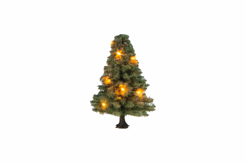 NOCH 22111 Beleuchteter Weihnachtsbaum grün, mit 10 LEDs, 5 cm hoch H0,TT,N,Z