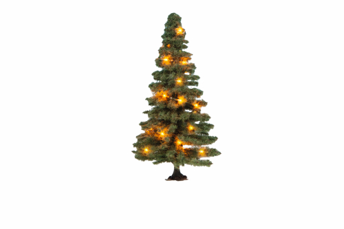 NOCH 22121 Beleuchteter Weihnachtsbaum grün, mit 20 LEDs, 8 cm hoch 0,H0,TT,N