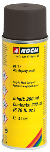 NOCH 61177 Acrylspray, matt, schwarz 200 ml