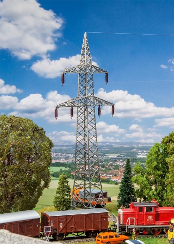 FALLER 130898 2 Freileitungsmasten (110 kV) Spur H0