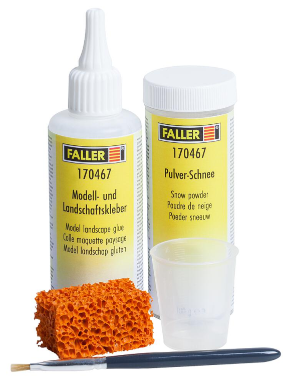 FALLER 170467 Schneepulver-Set 100g/105g Spur H0, TT, N, Z