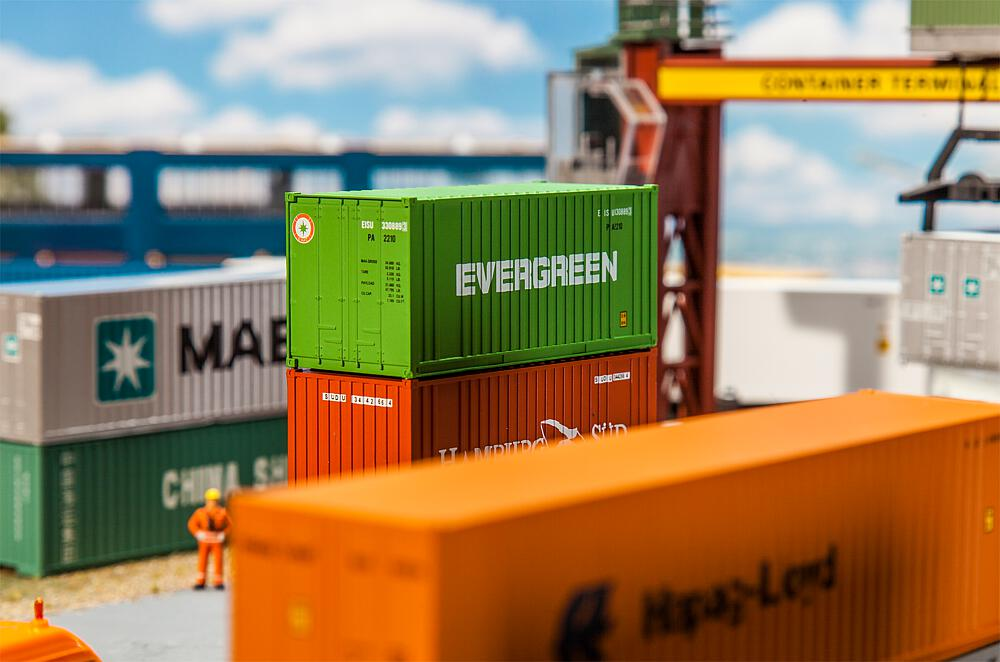 FALLER 180821 20 Container EVERGREEN Spur H0