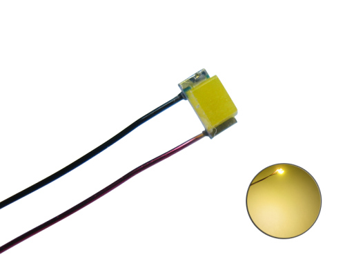 Microfaserkabel anschlußfertig  mit Vorwiderstand 5 Stück LED 603 in warmweiß 
