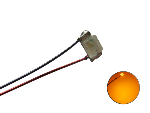 LED SMD 0603 mit Kupferlackdraht orange