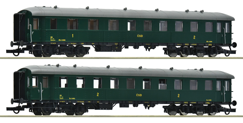 ROCO 6200037 2-tlg. Set 2 Schnellzugwagen CSD Spur H0