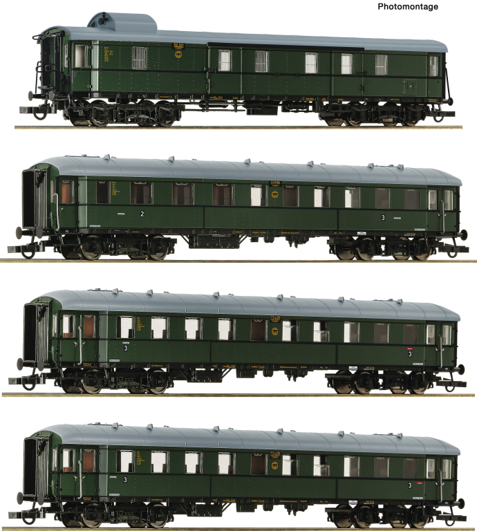 ROCO 6200056 4-tlg. Set 1 „Zwickauer Traditionszug“ DR Spur H0