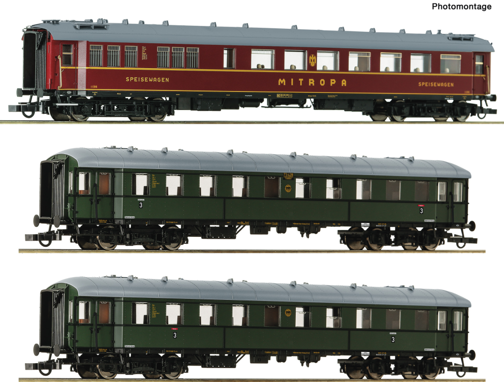 ROCO 6200057 3-tlg. Set 2 „Zwickauer Traditionszug“ DR Spur H0