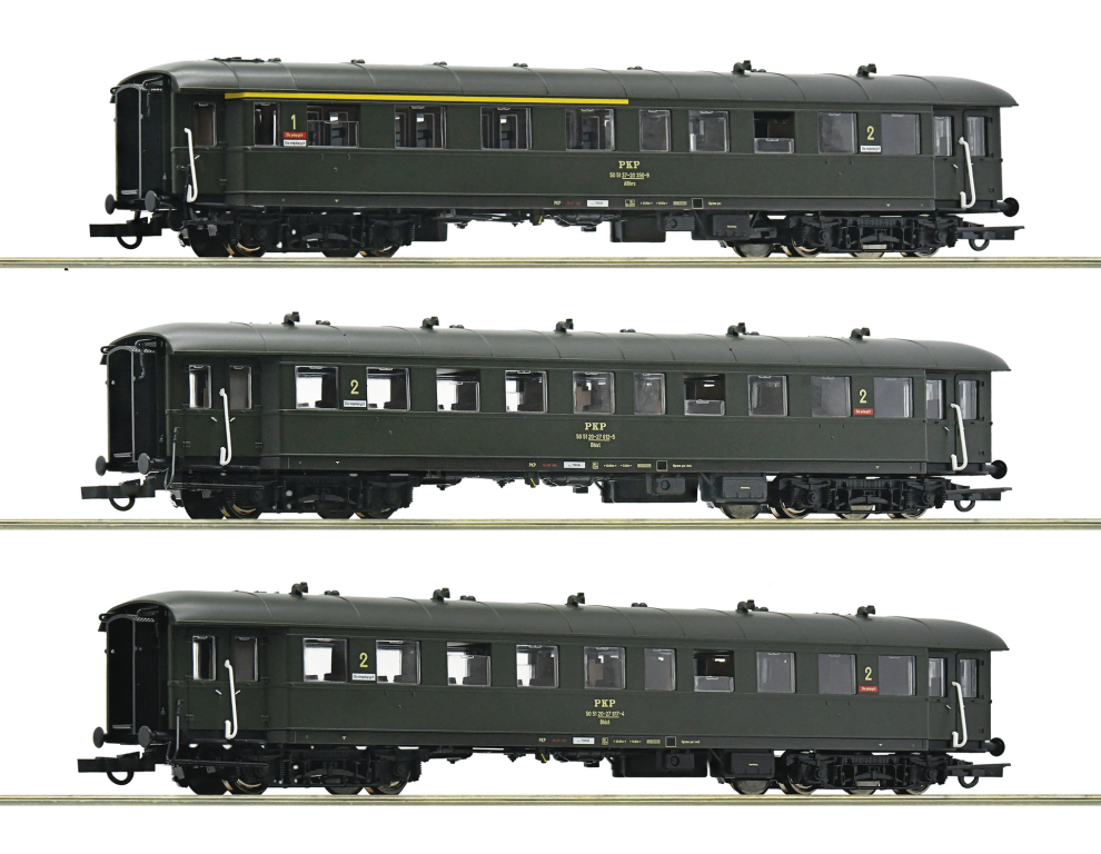 ROCO 6200058 3-tlg. Set Personenwagen PKP Spur H0