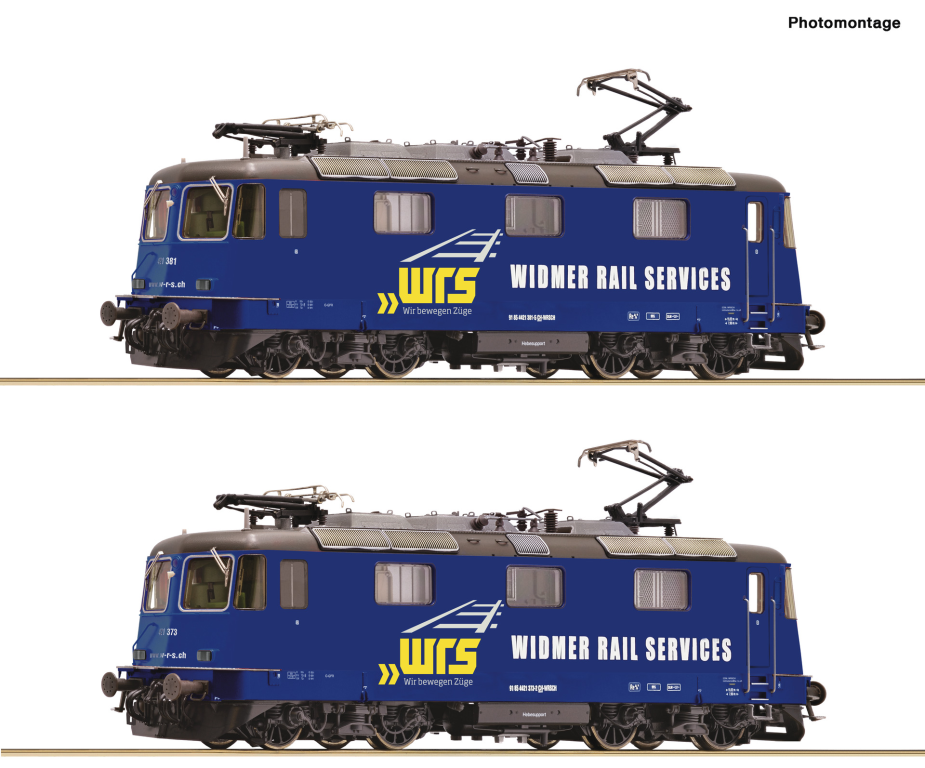 ROCO 7500045 2-tlg. Set Elektrolokomotiven 421 373-2 und 421 381-5 WRS Spur H0