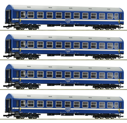 ROCO 6200031 4-tlg. Set Schnellzugwagen MAV Spur H0