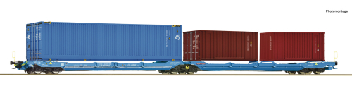 ROCO 6600036 Doppeltaschen-Gelenkwagen T3000e NACCO Spur H0