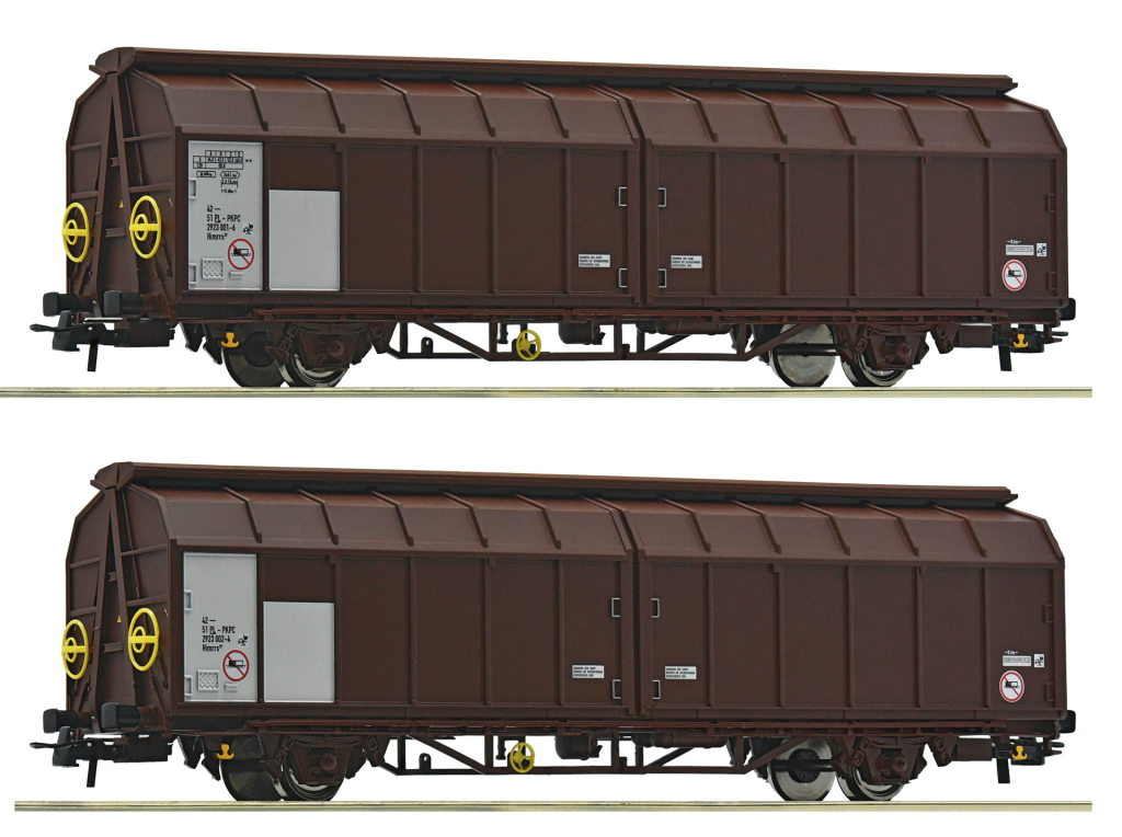 ROCO 6600096 Schiebewandwagen-Doppeleinheit PKP Cargo Spur H0