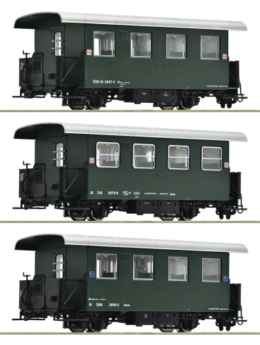 ROCO 6240001 3-tlg. Set Schmalspur-Personenwagen ÖBB Spur H0e