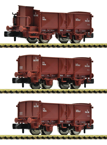 Fleischmann 6660034 3-tlg. Set: Offene Güterwagen FS Spur N