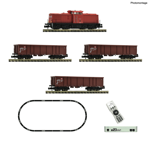 Fleischmann 5170005 z21 start Digitalset: Diesellokomotive BR 204 mit Güterzug DB AG Spur N