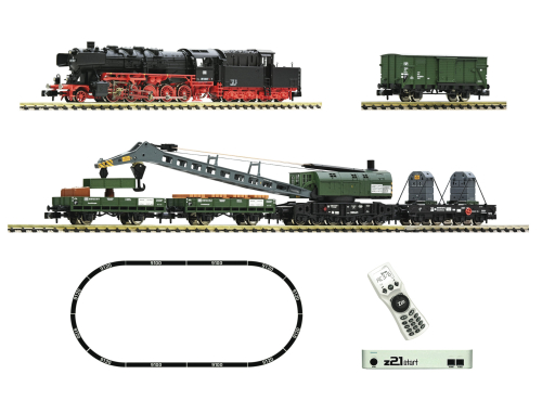 Fleischmann 5170004 z21 start Digitalset: Dampflokomotive BR 051 mit Kranzug DB Spur N