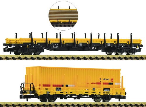 Fleischmann 880908 2-tlg. Set: Rungenwagen Strukton Rail Spur N