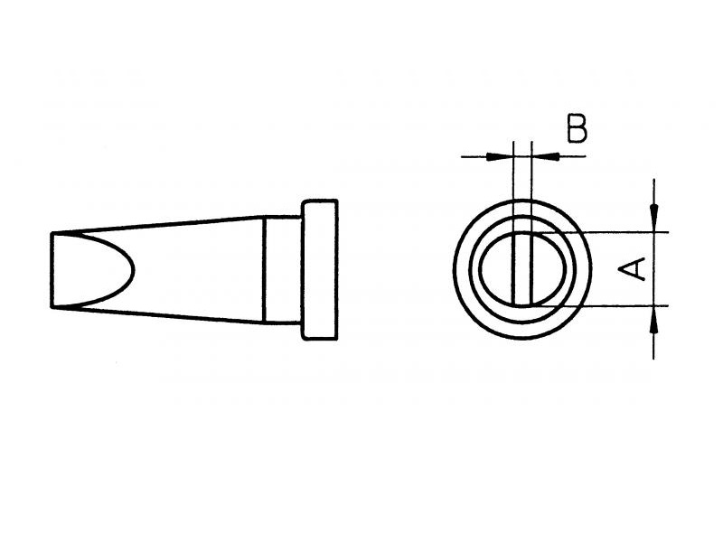 Weller Lötspitze LT H 0,8mm Meißelform T0054443799