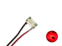 LED SMD 0402 mit Kupferlackdraht Draht Kabel rot
