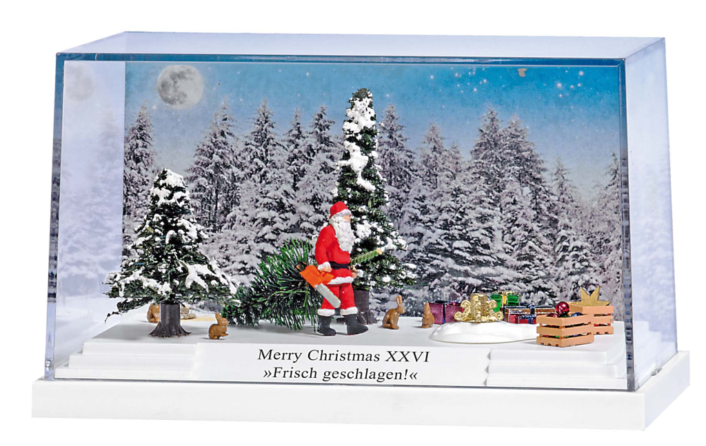 Busch 7628 Diorama Merry Christmas XXVI Frisch geschlagen Spur H0