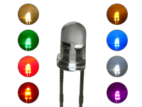 S125-20 Stück Flacker LEDs 3mm gelb klar Flackerlicht für Lagerfeuer Kerzen 