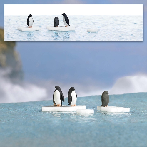 Busch 7923 Action Set: Pinguine auf Eisschollen Spur H0