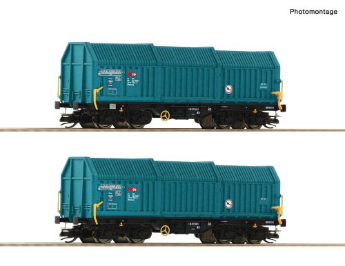 ROCO 6680014 2er Set Teleskophaubenwagen SBB Spur TT