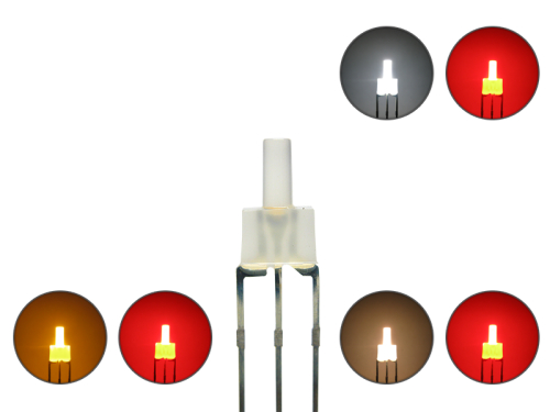 S874-5 Stück LED 2mm rot diffus mit Kabel für 12-19V fertig verkabelt LEDs 