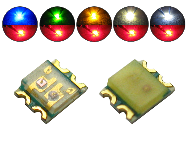 DUO Bi-Color LED SMD 0605 kaltweiß / warmweiß / gelb / grün / blau - rot
