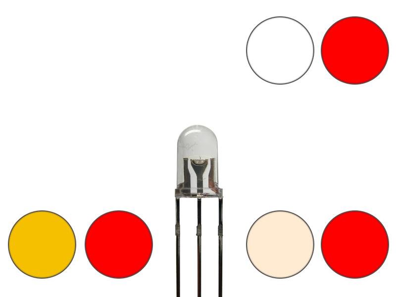 4 LED 5mm Weiß Farbe Rot Farbe LED Licht Set für HSP RC  CBL MW