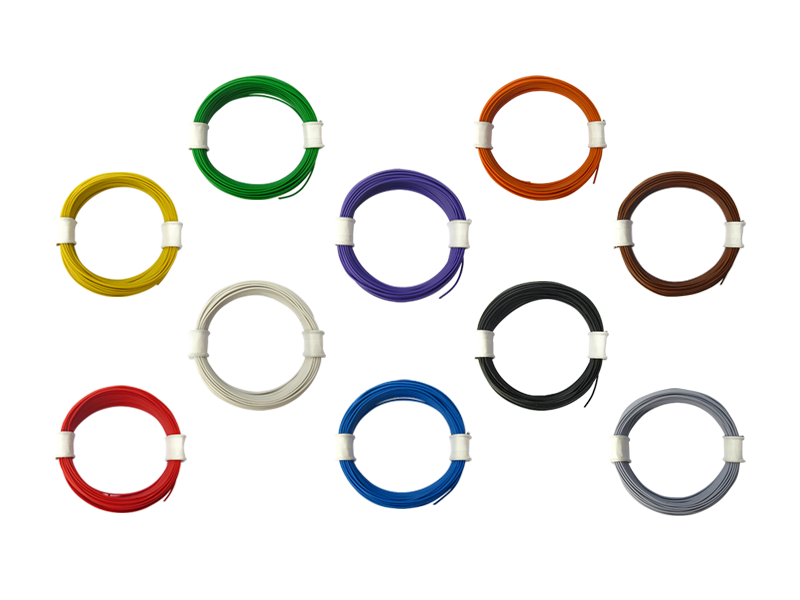 10 Meter Ring Miniaturkabel Litze hochflexibel LIFY 0,04mm² diverse Farben