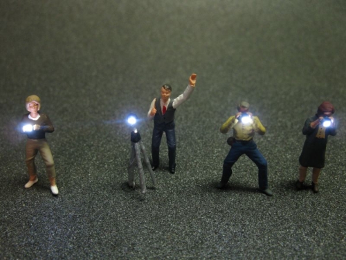 Fotograf mit LED Blitz Beleuchtung H0 - verschiedene Modelle